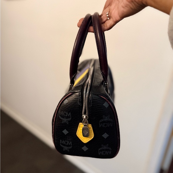 MCM Black Satchel with Colorful Panels - Picture 4 of 10